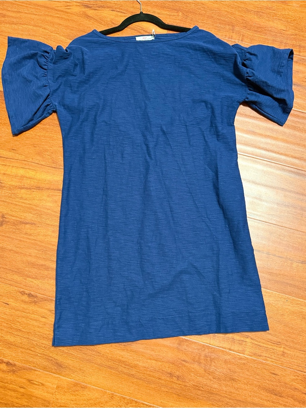 Vineyard Vines Navy Mini Dress with Puff Sleeves